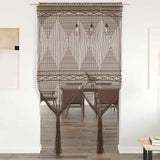 Macrame Curtain Taupe 140x240 cm Cotton 323984