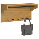 Wall-mounted Coat Rack SANDNES 87x30x42 cm Solid Wood Pine 4010473