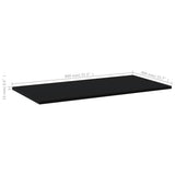 Bookshelf Boards 8 pcs Black 80x40x1.5 cm Engineered Wood 805333