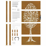 Garden Gate 100x175 cm Corten Steel Tree Design 153218