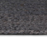 ZNTS Handmade Rug Jute Round 120 cm Dark Grey 133666
