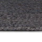 Handmade Rug Jute Round 120 cm Dark Grey 133666
