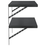 Wall Shelves 2 pcs 75x40 cm Black Stainless Steel 3214514