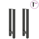 ZNTS Coffee Table Legs Anthracite 2 pcs 38x cm Steel 4013298