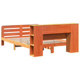 Bed Frame without Mattress Wax Brown 140x190 cm Solid Wood Pine 3309901