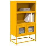 ZNTS Highboard Mustard Yellow 68x39x123 cm Steel 853371