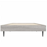 Bed Frame without Mattress Grey Sonoma 75x190 cm Small Single Engineered Wood 832315