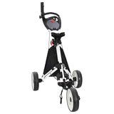 Golf Trolley Manual Black and White 100 x 69 x 114 cm Aluminium 42033590