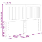 Headboard with Headboard Black Oak 140 cm Engineered wood 887759
