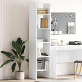 Book Cabinet White 40x35x180 cm Engineered Wood 803398