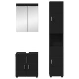 Bathroom Furniture Set TULUM 3 pcs Black 60 x 34 x 63 cm 3398035