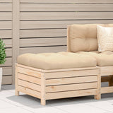 Garden Footstool with Cushion Solid Wood Pine 844925