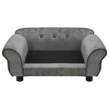 171039 Dog Sofa Dark Grey 72x45x30 cm Plush