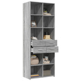Highboard Grey Sonoma 70x42.5x185 cm Engineered Wood 3281467