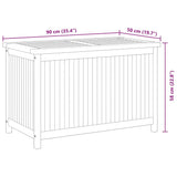 Garden Storage Box 90x50x58 cm Solid Teak Wood 315380
