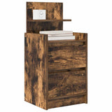 Bedside Cabinet with 2 Drawers Smoked Oak 38x34x80 cm 861363