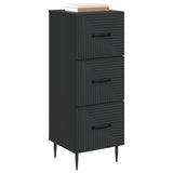 Drawer Cabinet Black 33 x 34.5 x 89.5 cm Engineered Wood 894846
