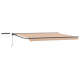 Electric Retractable Awning Blue, Orange and Anthracite 5 x 3 m 3422121