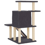 Cat Tree with Sisal Scratching Posts Dark Grey 97 cm 172099