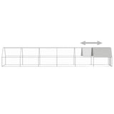 Outdoor Chicken Cage 2x12x2 m Galvanised Steel 3089323