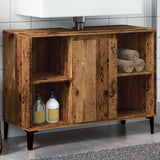 Sink Cabinet Old Wood 80x33x60 cm Engineered Wood 857135