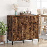 Sideboard Smoked Oak 89.5 x 33 x 82 cm Engineered Wood 883459