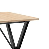 ZNTS Dining Table X-Frame 60x60x75 cm Solid Wood Pine and Steel 3282692