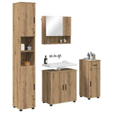 Bathroom Furniture Set with Drawer with Door 4 pcs Artisan Oak 3392982