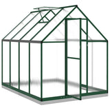 Greenhouse with Base Frame Green 224x169x202 cm Aluminium 3266324