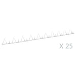 Wall Spikes 25 pcs Steel 1 m 144566