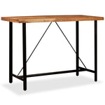 ZNTS Bar Table Solid Acacia Wood 150x70x107 cm 245437