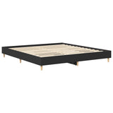 Bed Frame Black Engineered wood, solid eucalyptus wood, plywood 3328700