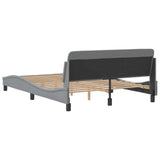 Bed Frame "Dover" Light Grey 135x190 cm Double Fabric 373325