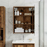 Bathroom Mirror Cabinet Old Wood 50 x 14.5 x 70 cm 889045