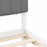 Bed Frame with Upholstered Headboard Light Grey 140 x 190 cm 878058