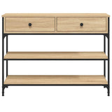 Console Table Sonoma Oak 100x25x75 cm Engineered Wood 834181