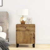 ZNTS Bedside Cabinet 50x33x60 cm Solid Wood Mango&Engineered Wood 350659