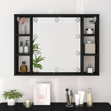 Mirror Cabinet Black Engineered wood, acrylic Medium 808856