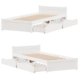 Bed Frame without Mattress White 90x200 cm Solid Wood Pine 3301683
