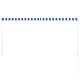 Retractable Awning 250x150 cm Blue and White 143748