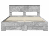 Bed Frame Concrete Grey 120 x 200 cm Engineered Wood 3410916