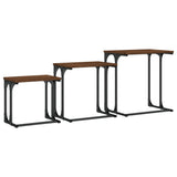 Nesting Coffee Tables 3 pcs Brown Oak Engineered Wood 837821