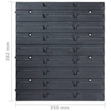 ZNTS 96 Piece Storage Bin Kit with Wall Panels Blue 146282