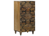 High Board with Shelf Brown 40 x 33.5 x 110 cm Solid Mango Wood 4018361