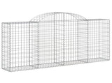 Arched Gabion Baskets 18 pcs 200x30x100/120 cm Galvanised Iron 3146124