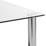 ZNTS Side Table Transparent 45x50x45 cm Tempered Glass 249529