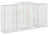Arched Gabion Baskets 5 pcs 300x50x200/220 cm Galvanised Iron 3146794