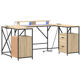 Desk with Drawer Sonoma Oak 182 x 101 x 87.5 cm Engineered Wood 3376137