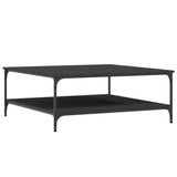 ZNTS Coffee Table Black 100x100x40 cm Engineered Wood 832843