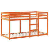 Bunk Bed without Mattress Wax Brown 90x190 cm Single Solid Wood Pine 3281966